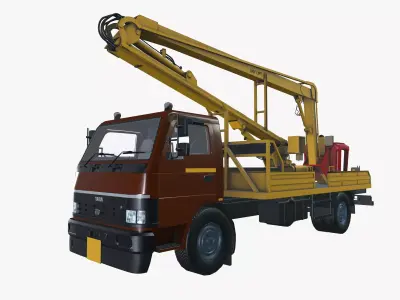 man lifting vehicle 3D model
