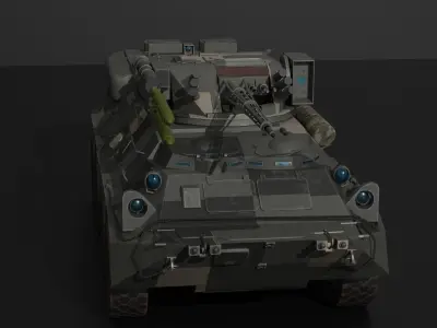 BTR-3E1 armored vehicle Low-poly 3D model