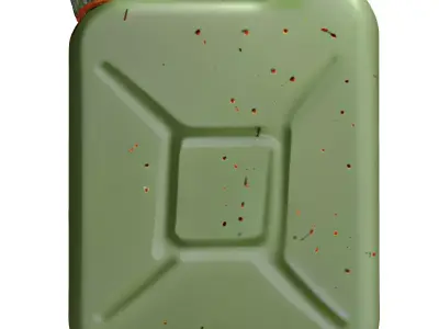 Weathered Military Fuel Jerry Can Low-poly 3D model