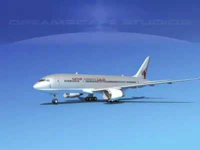 Boeing 787-8 Qatar 3D model