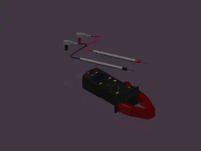 Electronic digital clamp meter 3D model