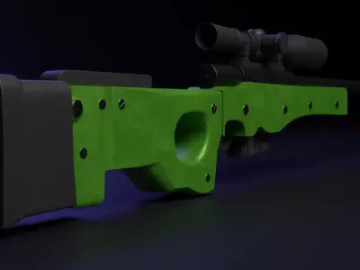 3d AWM Blender Model Free 3D model