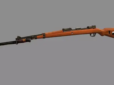 Kar98k With Bayonet Mauser Karabiner Low-poly 3D Model Low-poly 3D model