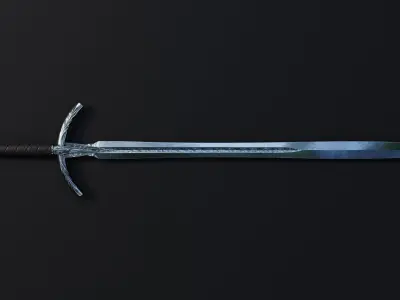 Low Poly Medieval Swords 3D Model PBR Low-poly 3D model