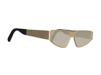 Gold Tint Sunglasses 3D model