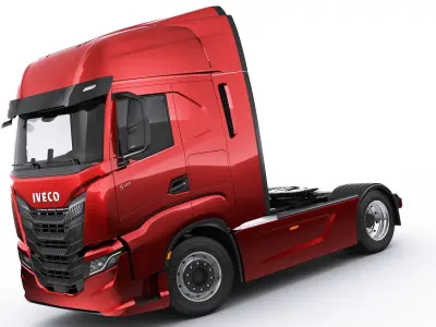 Iveco S-Way 2020 with trailer 3D model