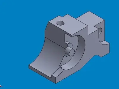 solidtutorial007 metal part with hole in it Free 3D model
