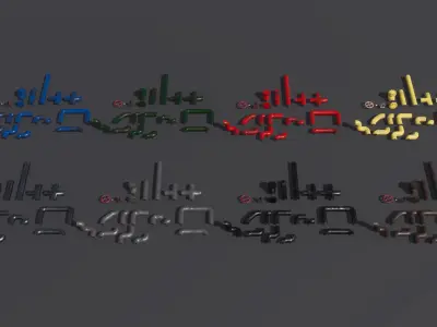 Modular Pipe Elements Low-poly 3D model