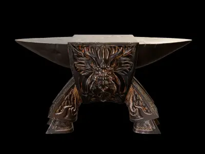 Anvil Wild Boar Low-poly 3D model