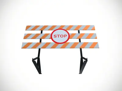 Road Barrier Low-poly 3D model purchase