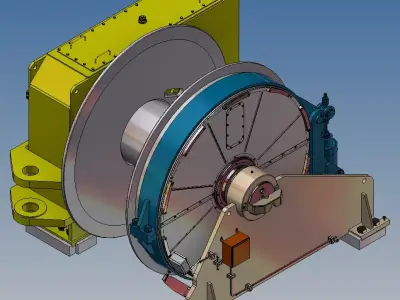 Escort towing winch H 250 kN 3D model