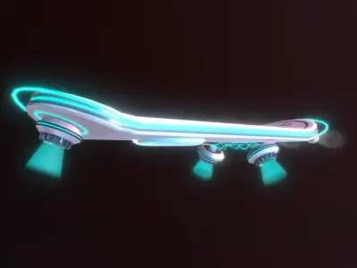Sci-fi Hoverboard  Low-poly 3D model