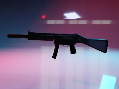 weapon gun Low-poly 3D model