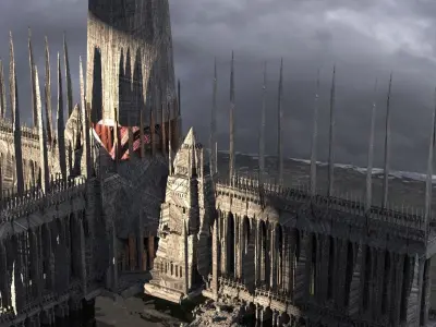 Dark Jedi base compound City Kit bash 3D model