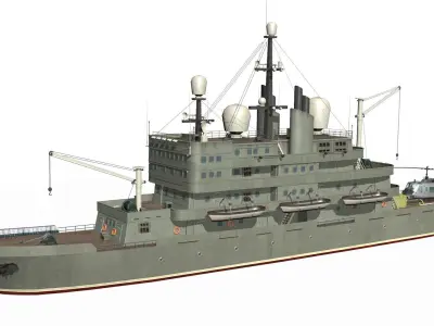 Old Ship Low-poly 3D model from CGTrader