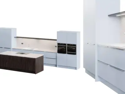 Full Kitchen Set 05 Free low-poly 3D model