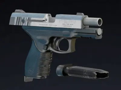 Taurus PT 247 Low Poly Realistic Low-poly 3D model