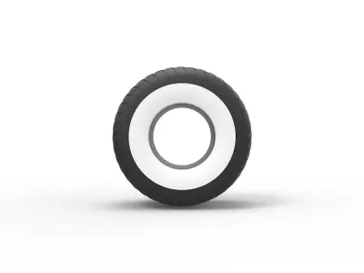 Monster Jam Whitewall tire Scale 1 to 25 3D print model