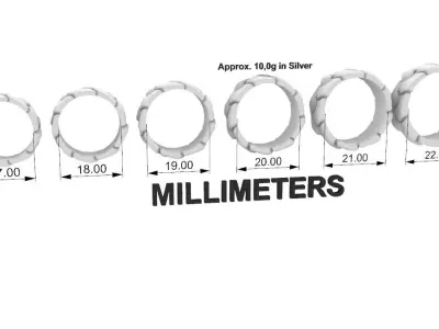 Rustic Braided Chain Ring 3D print model