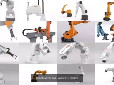 Robotic Arms and Robots 3D Model Pack