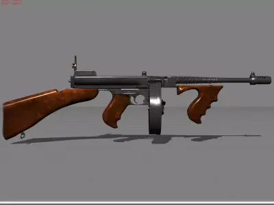 Thompson PUBG Low-poly 3D model