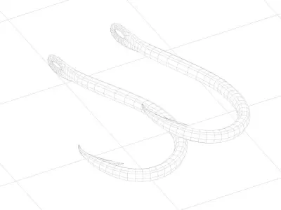 fish hook 3D model purchase