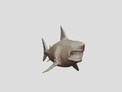 Simplistic Great White Shark Free 3D print model