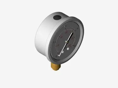 Pressure Gauge Vertical Free 3D model