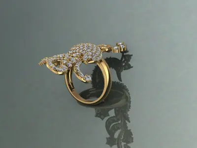 Ring Peacocks  3D print model