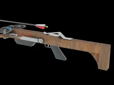 Hand Made Cross Bow Low-poly 3D model