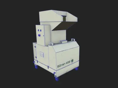 Waste Plastics Granulator Low-poly 3D model