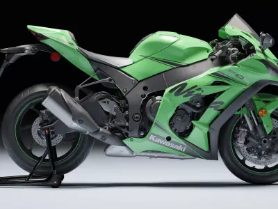Kawasaki Ninja ZX 10R 2019 Low-poly 3D model