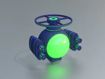 Security Drone Low-poly 3D model