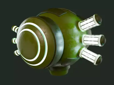 Sci-Fi Drone Mid Poly Game Model 3D model