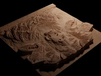 Cerberus CNC 3d Print High Relief Sand Casting  3D print model