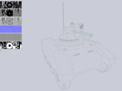 Unmanned Mini Tank Low-poly 3D model from CGTrader