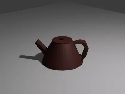 Yixing Chinese teapot Low-poly 3D model