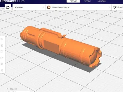 Flashlight M6 Low-poly 3D model