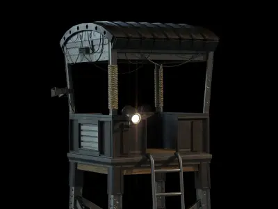 Watch Tower Free low-poly 3D model