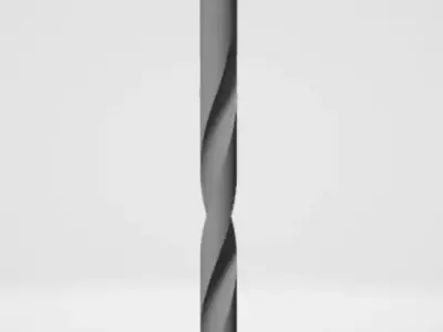 A drill bit Low-poly 3D model