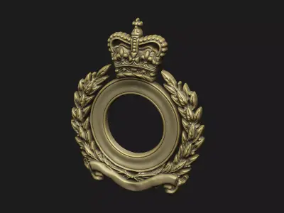 nobility art logo kingdom olive design engraving carving laurel  3D print model