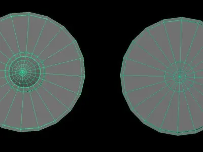 Decorative Round Shield Low-poly 3D model