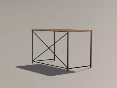 Low-Poly Industrial Desk - Game Ready PBR Low-poly 3D model