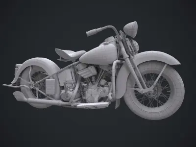 Motorcycle Low-poly 3D model get