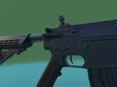 Colt M4 SOPMOD 1 Low-poly 3D model