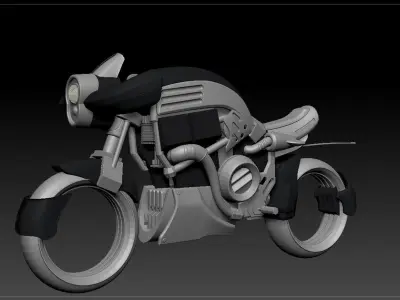 Akira Police Motorcycle 3D model