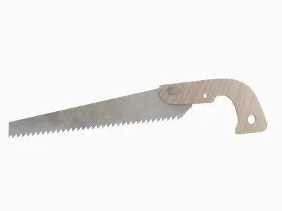Industrial Wooden Saw Low-poly 3D model