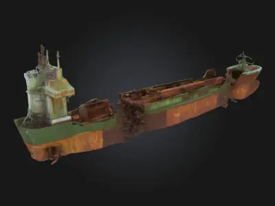 Fragmented Vessel Broken Pottery Model 3D model