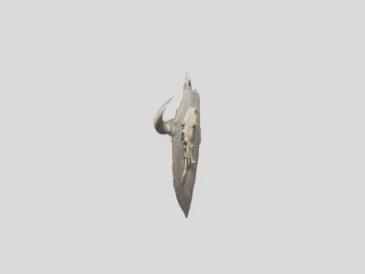 Demon Skull Shield Low-poly 3D model
