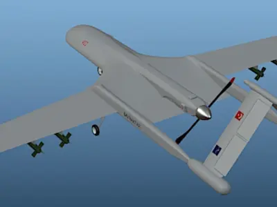Bayraktar UAV - High Poly 3D model